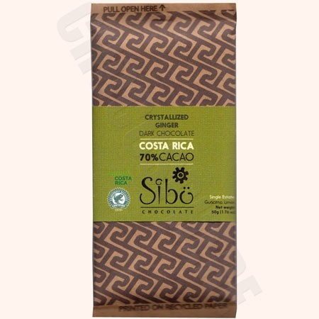 Crystallized Ginger Chocolate Bar – 50g