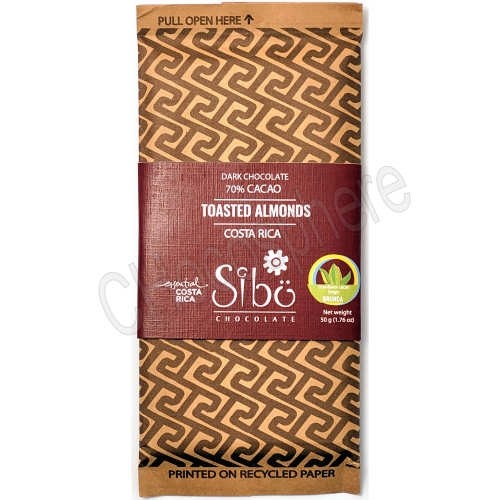 Dark Chocolate with Toasted Almonds Bar – 50g