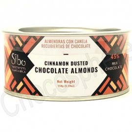 Sibo Cinnamon-Dusted Chocolate Covered Almonds Canister – 150g