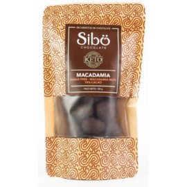 Sibo Sibo KETO Macadamia Nuts in Sugar Free 70%% Dark Chocolate Pouch - 100 grams