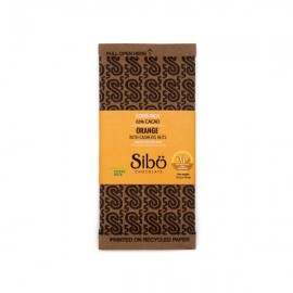 Sibo Sibo Caramelized Cashew & Orange Zest 63% Single Origin Dark Milk Chocolate Bar - 50 grams