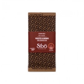 Sibo Sibo Roasted Almonds in 70% Single Origin Dark Chocolate Bar - 50 grams