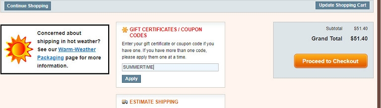 Summertime Coupon Code